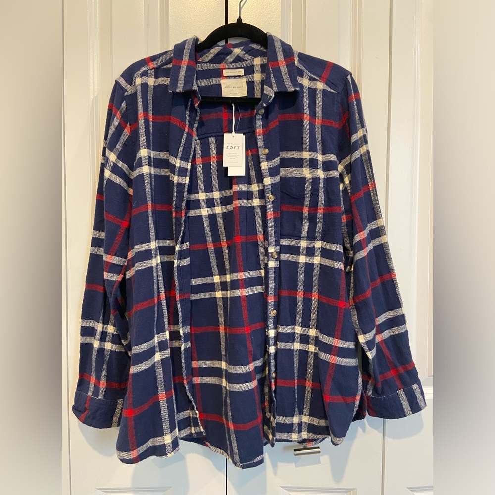 American Eagle Boyfriend Fit Flannel Shirt